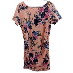 Pink Blush Floral Maternity Dress Size L